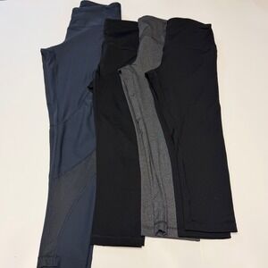 90 Degree By Reflex Women's Legging Activewear Capri Pants 4 Black‎ Gray Blue M